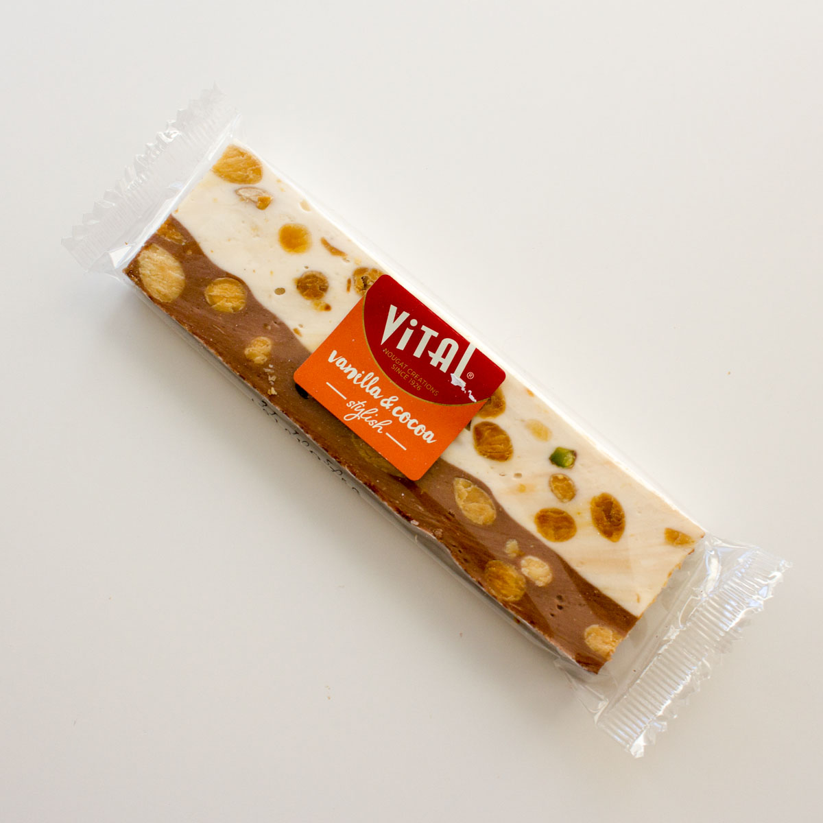 Belgischer Nougat Riegel gemischt mit Pistazie, Erdbeere & Schokolade